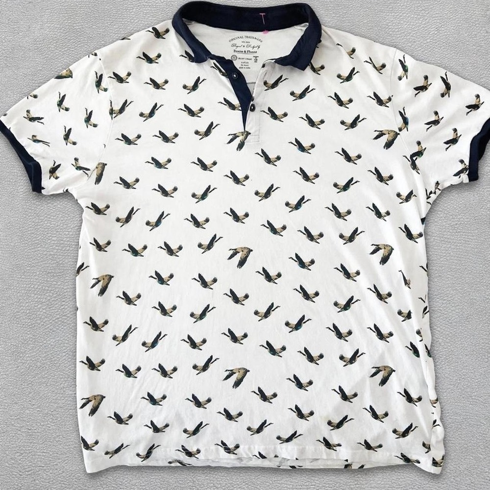 Denim & Flower Flying‎ Duck All Over Print Polo
